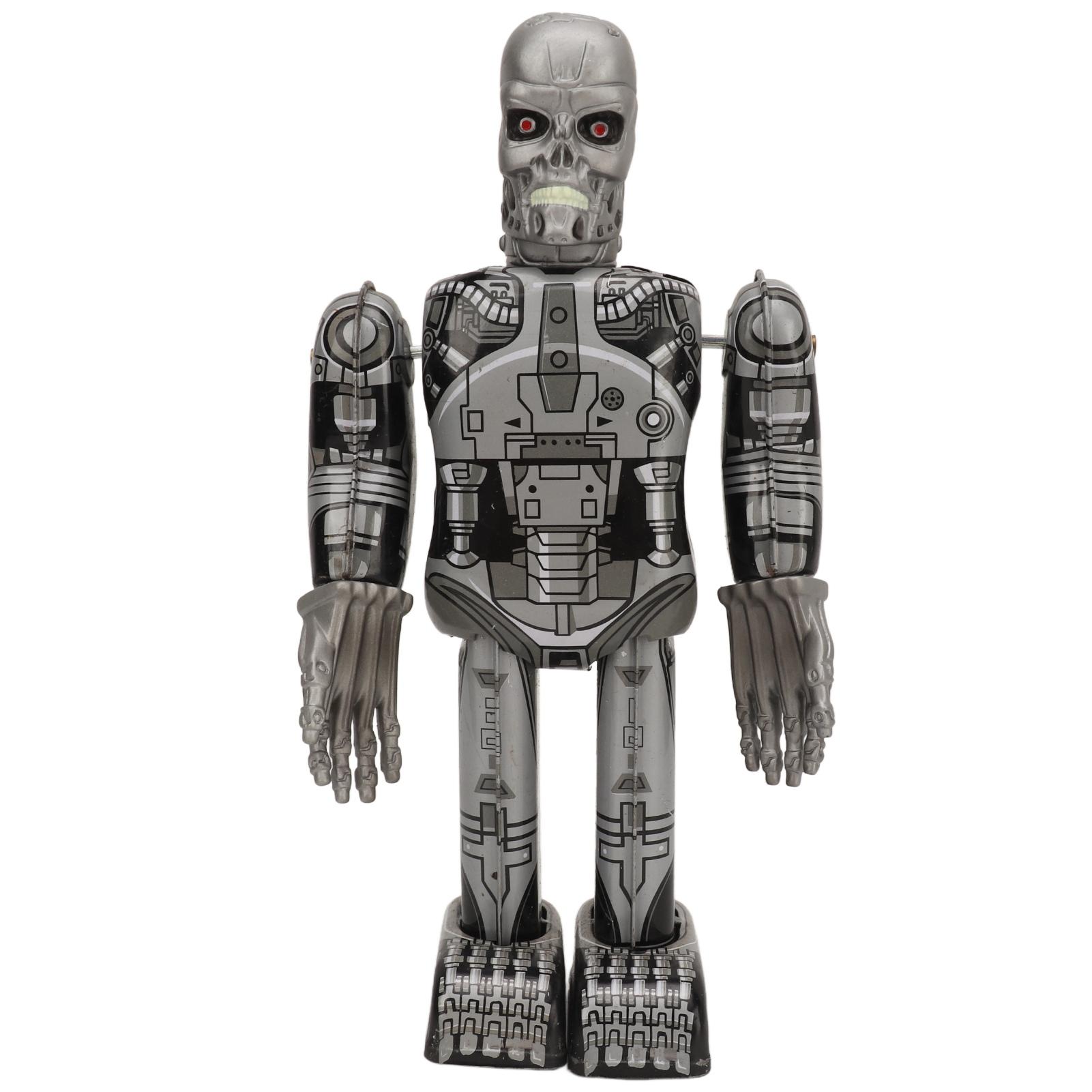 

Wind Up Vintage Skull Robot Toys Clockwork Walking Toy Tinplate Toy for Collection Decoration Gift Birthday Adults