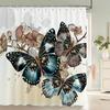 Colorful Butterfly Feathers 3d Shower Curtains Bathroom Curtain with Hooks Waterproof Polyester Cloth Decoration Screen