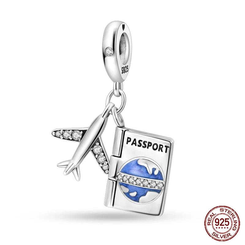 Fashion Copper Travel Aircraft Series Charms Beads Fit Original Bracelets Diy Anniversary Jewelry For Women