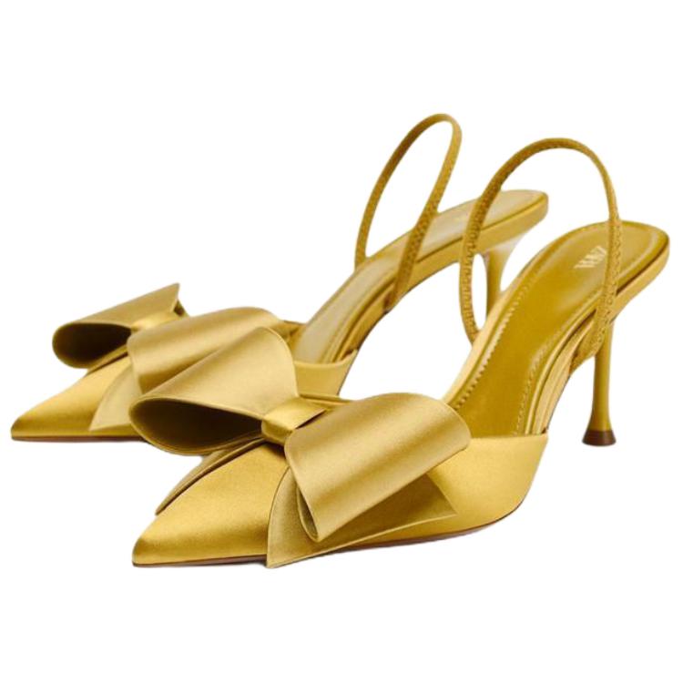 Zara Tendenza Moda Tacchi Alti a Spillo 8,5 cm Tacchi Donna Giallo 2208610305