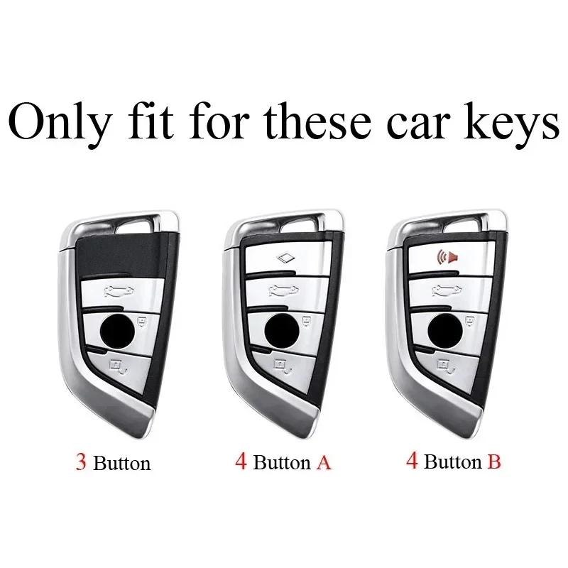 Car Key Case Cover For Bmw X1 X3 X5 X6 X7 1 3 5 6 7 Series G20 G30 G11 F15 F16 G01 G02 F48 Protector Shell Accessories