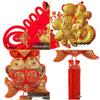 Auspicious Chinese Knot Fu Pendant with Fish Design for New Year: Small Size Door and Living Room Hanging Decoration
