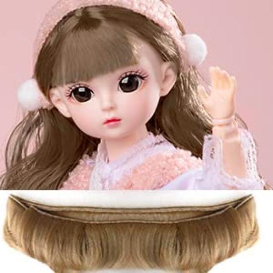 CMD Doll Wig for 13, 16, and 14 Scale Dolls, OB, SD, and BJD, Straight, Short, and Long Hair, DIY Costume Wig (7 Bang Colors)