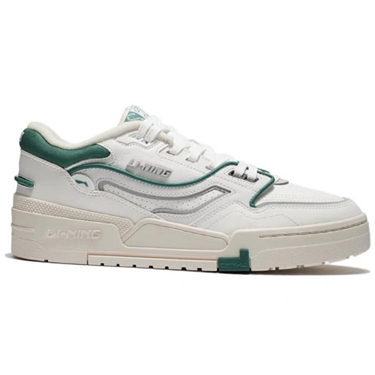 Li Ning 001 BTC Low top Skateboard Shoes Women's White Green AGCS024-3