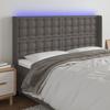 VidaXL LED Headboard Bedroom Furniture Double Bed Accessory Head of Bed Frame Interior Grey 3124148