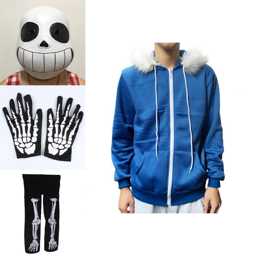Classic Game Undertale Sans Cosplay Costume Hoodie With Comfortable Shorts And Gloves