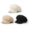Women's Winter Hat Octagonal Plaid Retro Beret Newsboy Cap Autumn Winter Hats For Women Fashion Design Ladies Hat New Boina