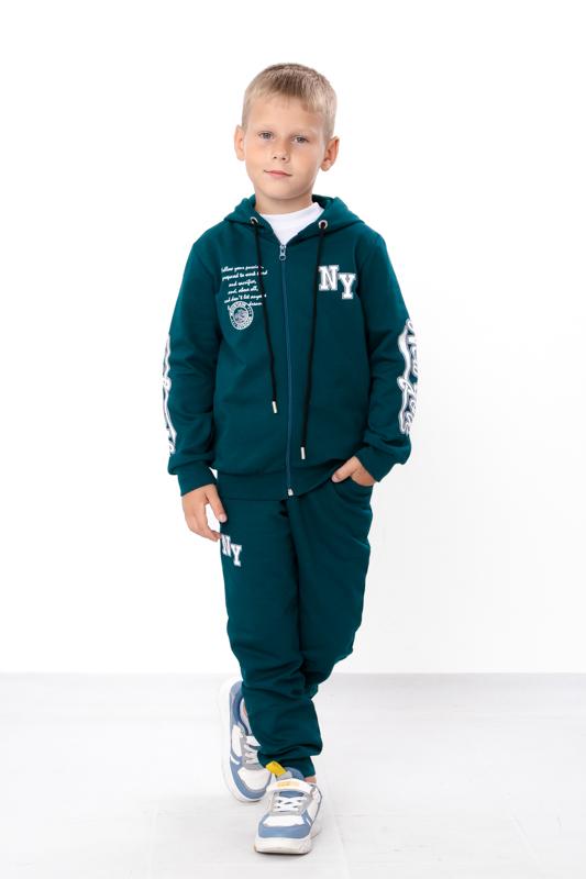 

Друкований хлопчачий спортивний костюм – Комфорт і тепло для зими, демісезону, 6018-023-33-6 HC 98 смарагдовий