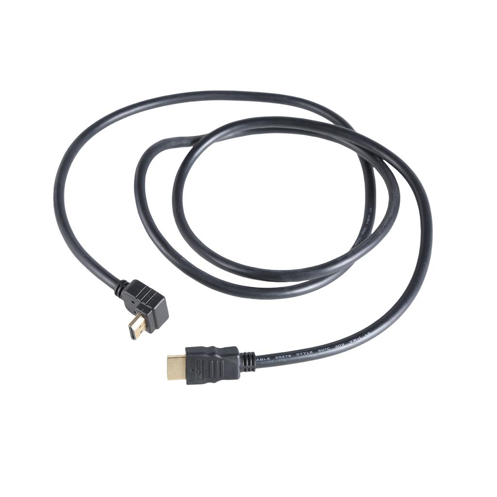 HDMI Male to Male Cable with 90 Degree Elbow to Straight High Speed Audio Video Cord for LCD TV Projector 1.5m