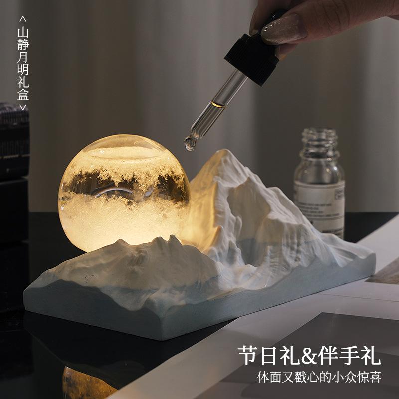 Creative Weather Forecast Bottle Storm Bottle Aromatherapy Gift Box Bedroom Premium Diffuser Stone Gift Fragrance Birthday Gift freesia