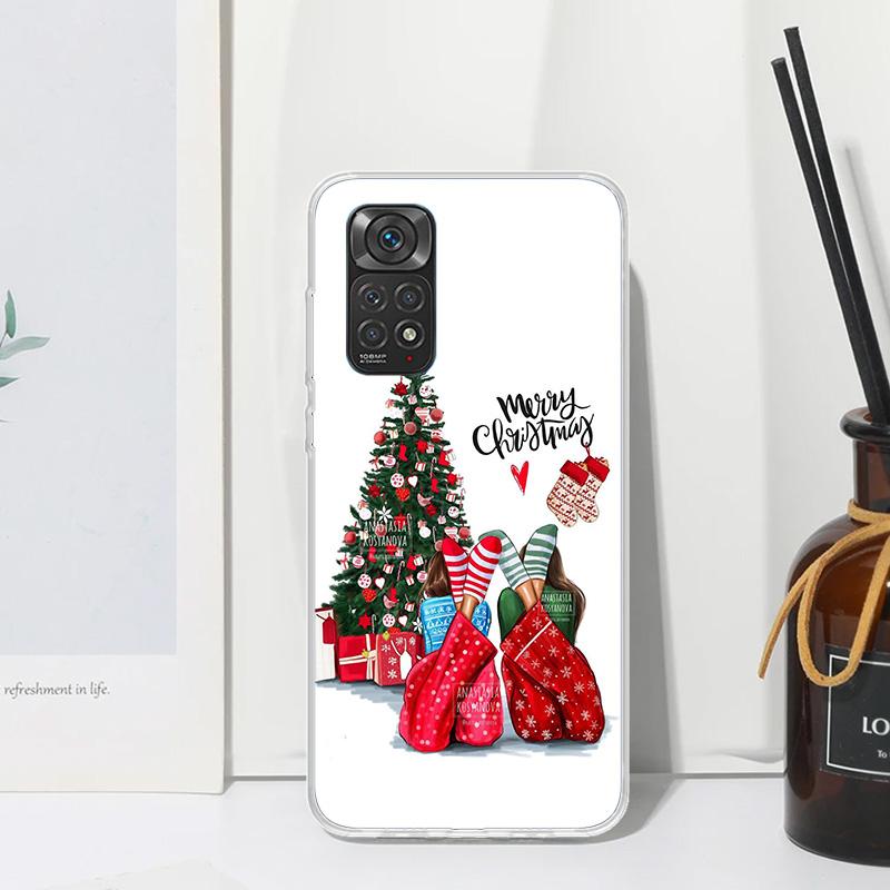 Christmas Girls Tree Gift Phone Case For Xiaomi Redmi Note 15 13 14S 14 Pro Plus 12S 11S 10S 12 11E 10 11T Art Fundas Back Cover