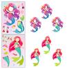 6 Photos/Bake Mermaid Face Change Sticker Mermaid Princess Cartoon Parent-Child Interactive Puzzle Handbook DIY Puzzle Sticker