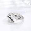 Minimalist  Double Dolphin Finger Rings For Women Men Exquisite Zircon Sea Animal Fish Opening Ring Wedding Party Jewelry