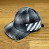 Used off-white Eastland tag plaid cap off-white