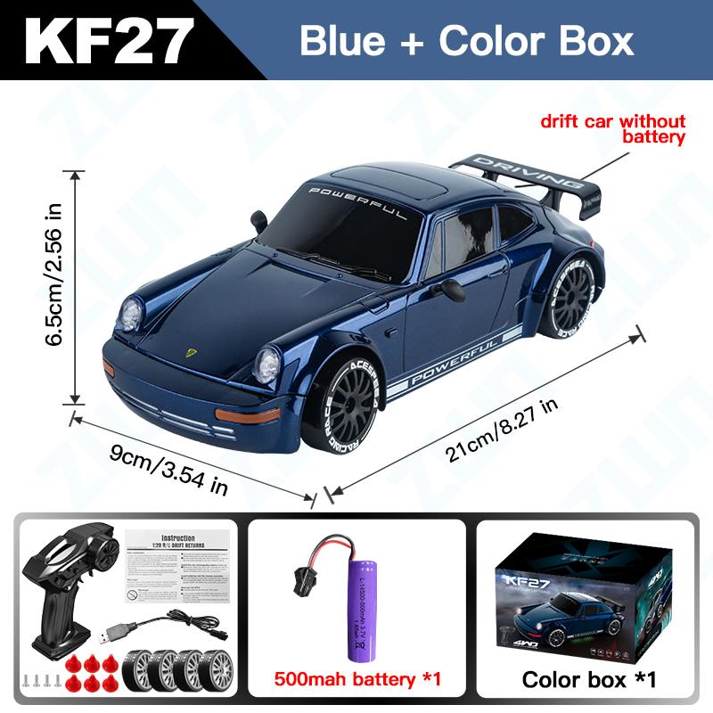 

KF27 2.4G RC Drift Car With LED Light 1/20 4WD Radio Remote Control Car 4x4 High Speed Professional Racing Vehicle Toys For Kid