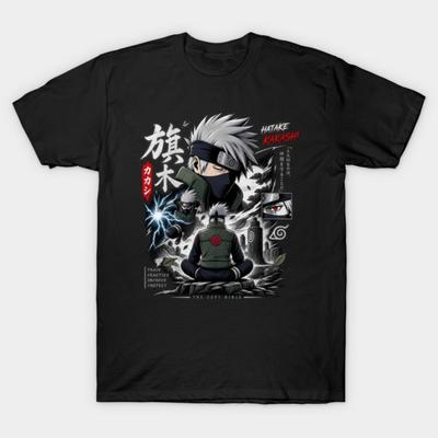 Asian Size Cotton Unisex Tshirt Print T-shirt Kakashi T-shirt No-Cut Print Regular Fit