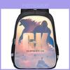 Mochila Godzilla Grande Capacidade Bolsa Escolar Com Estampa de Pôster de Filme Para Meninos Material de Nylon