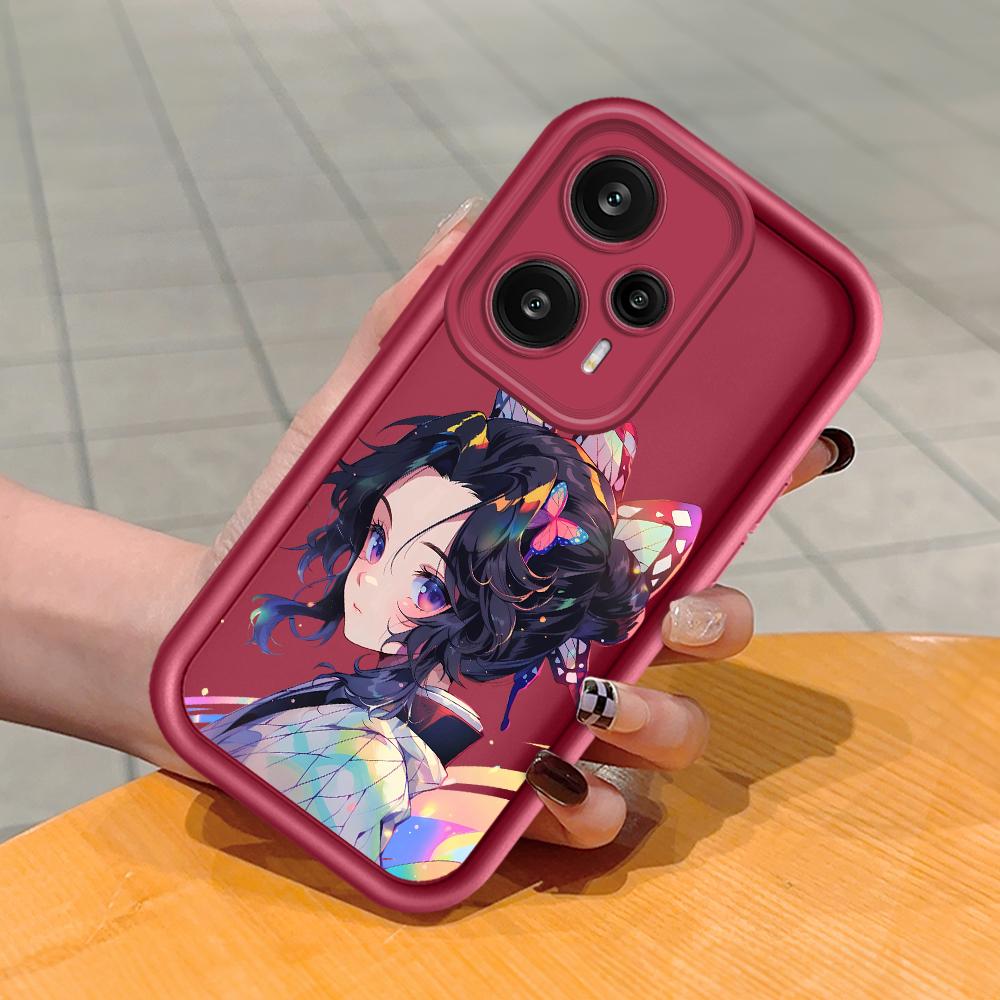 

Мягкий силиконовый квадратный чехол с рисунком лестницы для телефона, полное покрытие, противоударный защитный резиновый чехол для камеры для Xiaomi Redmi Redmi Note 12 5G темно-красного