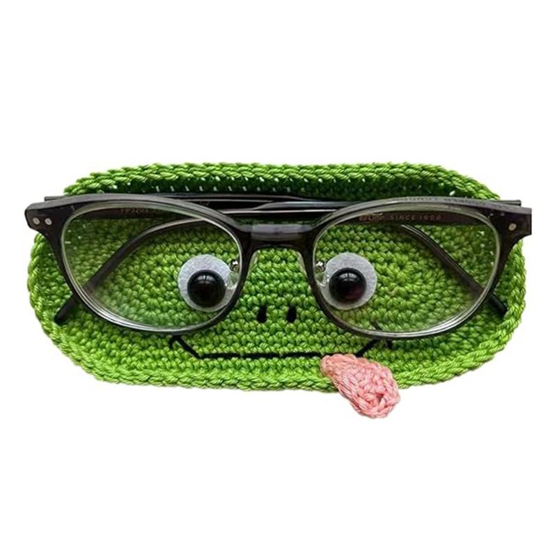 

В язаний гачком тримач для окулярів – Тримач для окулярів для столу та тумбочки – Милий чохол та органайзер для окулярів