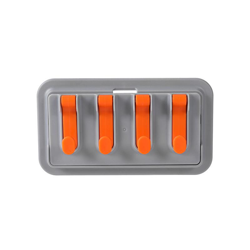 

Настенная стойка для ванной комнаты с бесплатной перфорацией, многофункциональная, с крючком, настенная стойка для хранения кухонных досок серый