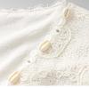 Nanyou Elegant Handmade Shell V-neck Embroidered Sleeveless Dress - Summer Vacation Style