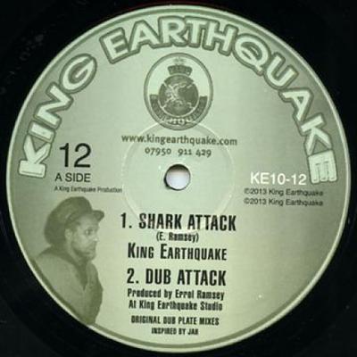 10inch Record KING EARTHQUAKE - Shark Attack Dub  Torture The Dev KE1012 King Earthquake 2013 UK Reggae Ska  Dub