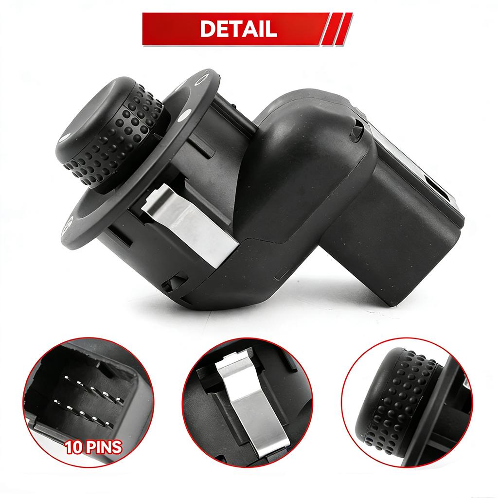 Suitable for Renault clio3 Mk3Laguna Scenic Megane2 Kangoo (2007-2017) 10-pin mirror control switch knob 109014