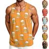 Canotta Casual Sportiva da Uomo per Esterno con Stampa Tazza Girocollo Senza Maniche Leggera Maglia Atletica per Attività Estive