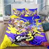 Cartoon game S-Splatoon Duvet Cover Pillowcase Bedding Set Adult Boys Girls Bedroom Decoration Children Gift Single Double Size