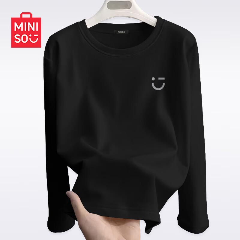 MINISO Women s Casual Long Sleeve Cotton T-shirt L