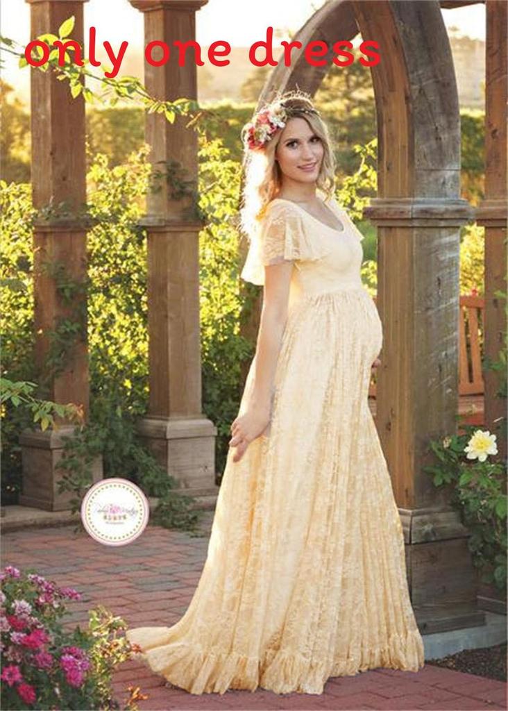 Euro Womens Lace Ruffle Short Sleeve Long Dress With High Waist For Summer Casual Wear