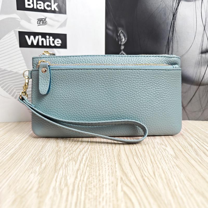Korean Style Genuine Leather Multi-Functional Women's Wristlet Clutch Wallet