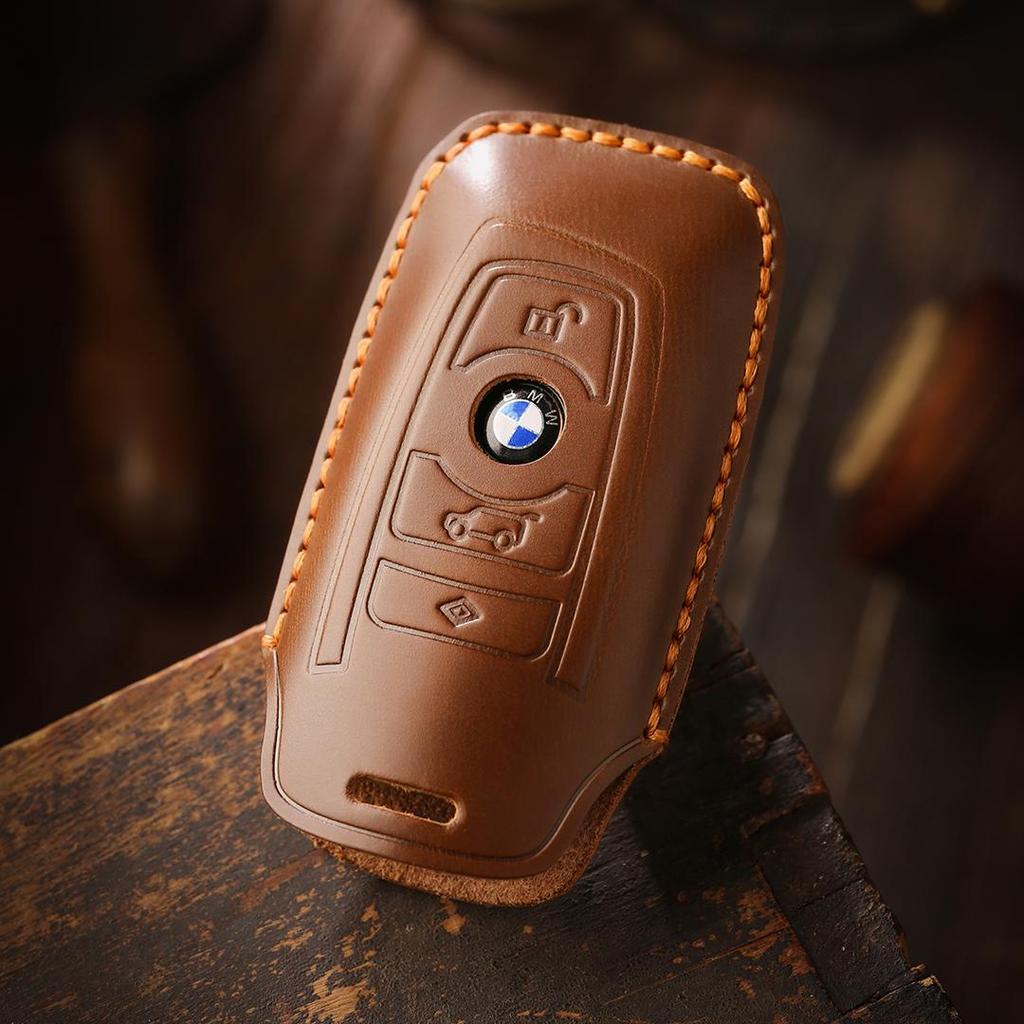 [BMW] Car Key Cover Cowhide Handmade Suitable for X1 X2 X3 X4 X5 X6 X7 M5 3 Series 5 Series