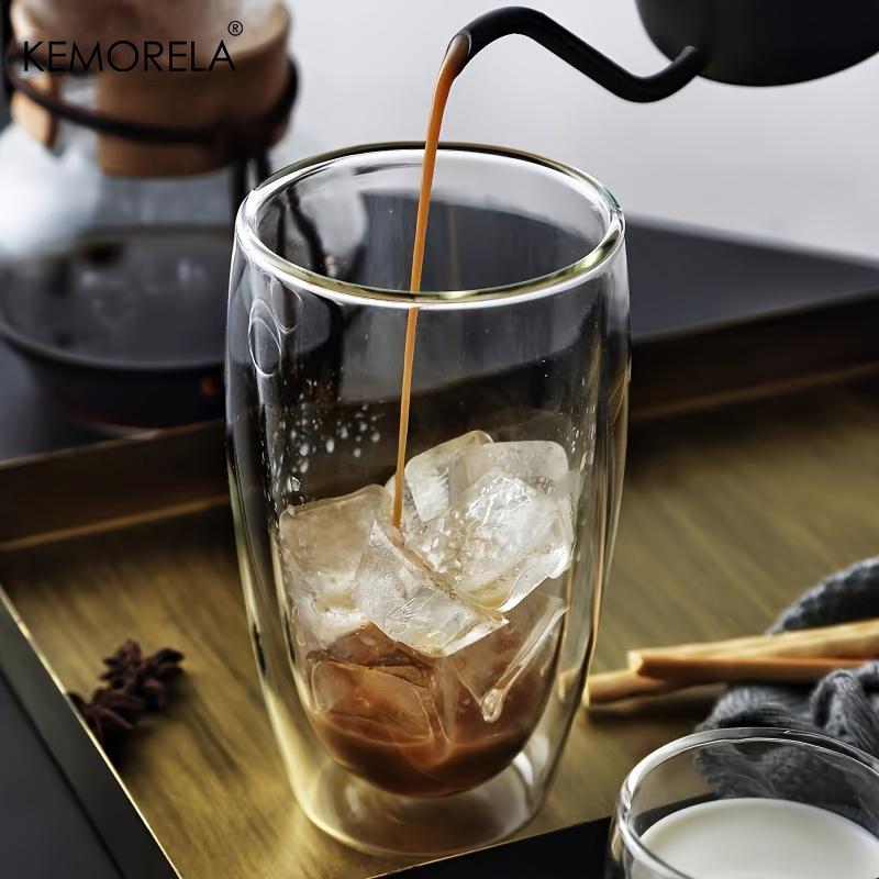 1PCS Heat-Resistant Double Wall Glass Cup Milk Whiskey Tea Transparent Beer Espresso Coffee Cup Drinkware Cups Drinking Glasses