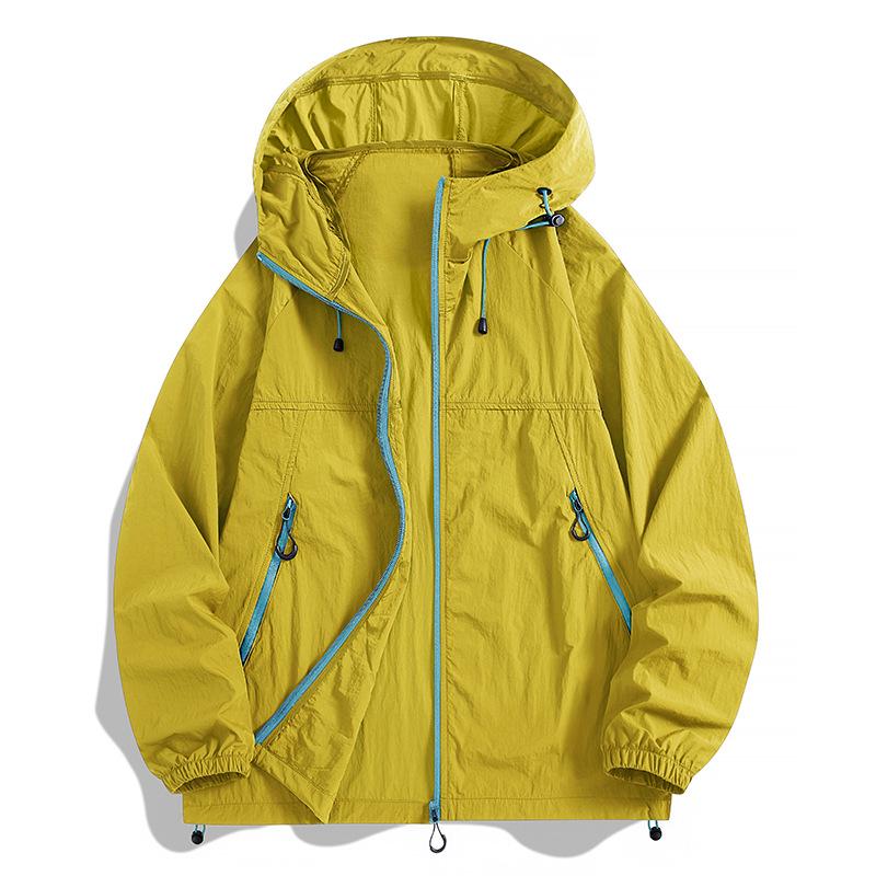 Sunscreen clothing Men's summer hooded sunscreen clothing Sports jacket Breathable outdoor jacket Summer fishing sunscreen clothing