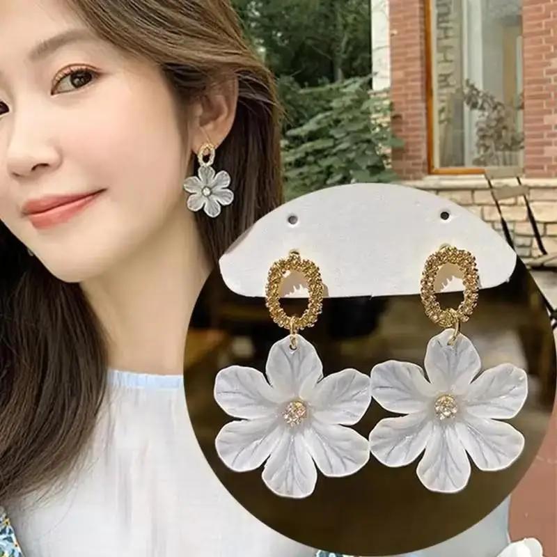 925 Silver Needle Korean Fashion Black Bow Earrings For Women Jewelry 2026 Trending New Sweet Women's Bowknot Drop Earrings Z40