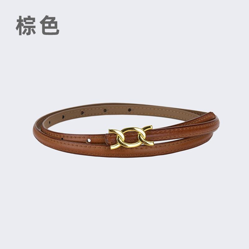 

Четыре сезона в наличии новый женский тонкий пояс украшение костюм пальто с платьем, воловья кожа тонкий пояс простой и модный 105cm