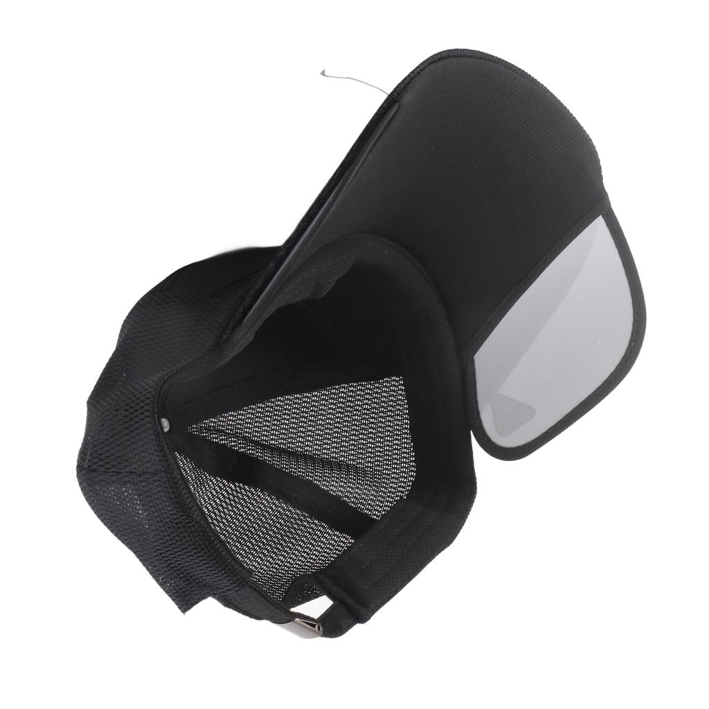 Summer Baseball Cap Breathable Canvas Baseball Cap Unisex Retractable Brim Stylish Hat for Tennis Running Camping Black