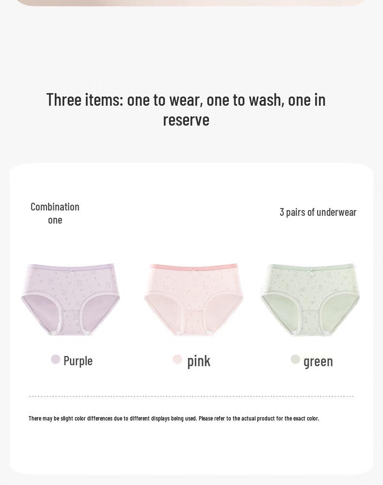 Fenteng Women's Pure Cotton Mid-Waist Briefs