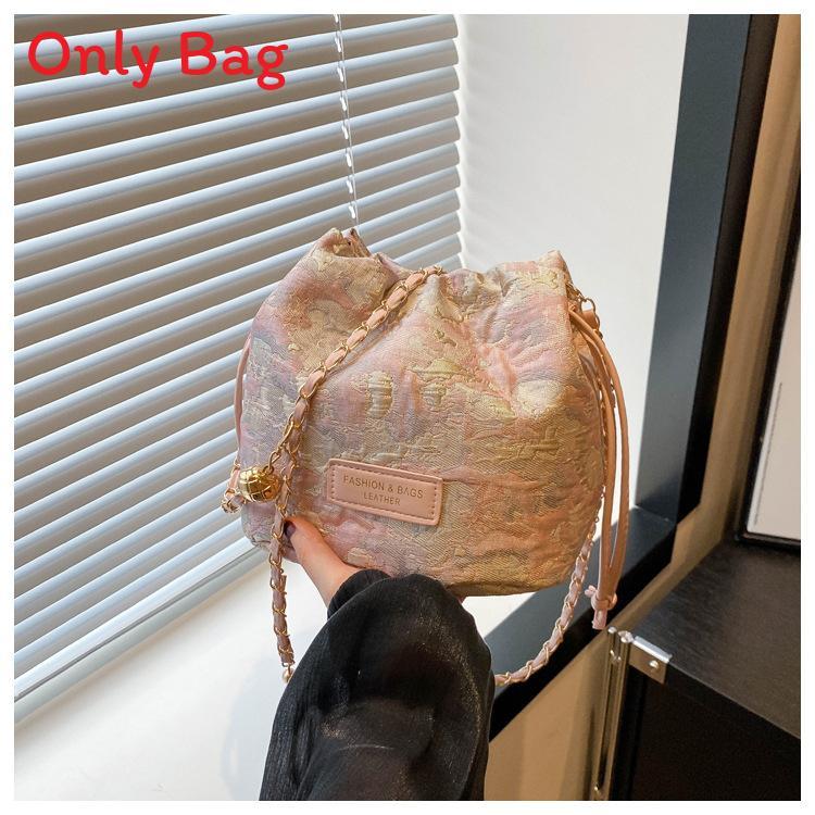 New Chinese Style Water Bucket Bag For Women Summer Fashion Shoulder Crossbody Embroidery Trendy Tote