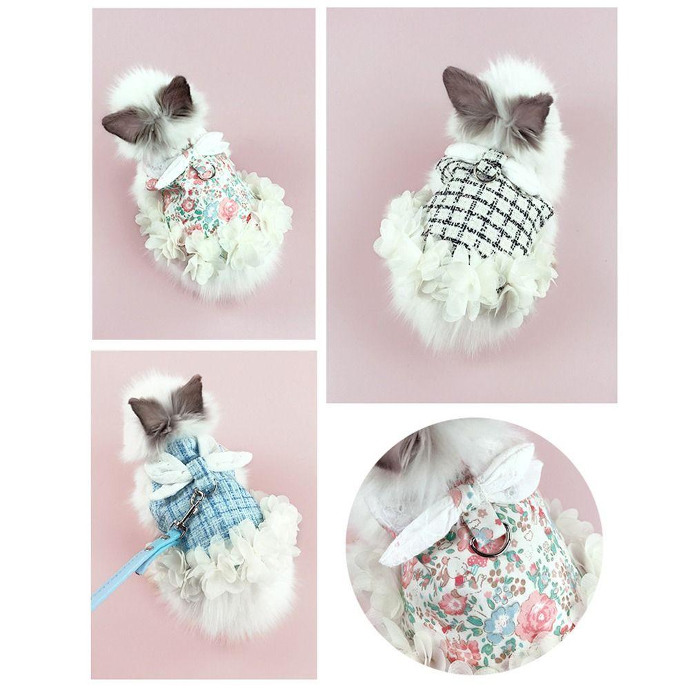 With Traction Leash Bunny Chinchillas Suit Breathable Pet Harnesses and Leash Set  Chinchillas
