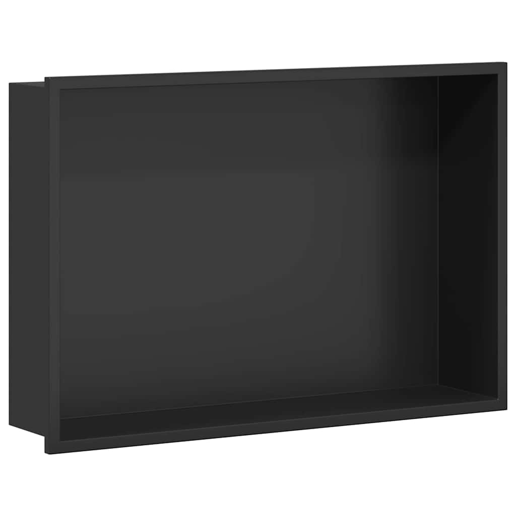Shower Shelf in Black 45 x 30 x 9.5 cm Stainless Steel