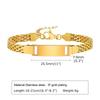 European Stainless Steel Mesh Bracelet: Women's & Children's DIY Engravable Titanium Steel Plate