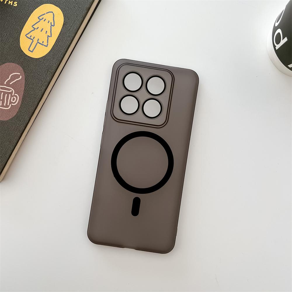 Matte Ultra Thin Plastic Phone Case For Xiaomi Mi 14 14Pro Silky for Magsafe Magnetic Wireless Charging Cooling Cover