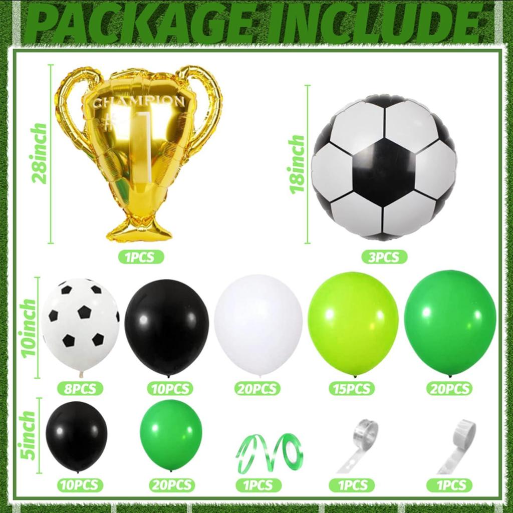 Award-winning Football Championship Sports-themed Aluminum Film Balloons Set for Children's Birthday Party Decoration and Arrangement