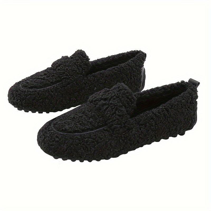 Fur Shoes Female Fall and Winter Outside 2025 Lamb's Wool Soybean Shoes Female Padded Flat Bottom Cotton Shoes Big Size