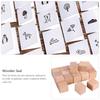 Operitacx 20-Piece Set of 1.18-Inch Square Blank Hardwood Stamping Blocks for Scrapbooking and DIY Crafts