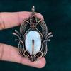 Rainbow Moonstone Pendant Copper Wire Wrapped Pendant Handmade Jewelry Real Gemstone Unique Jewelry Gift for Him Easter Gifts Chain Pendant