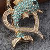 Sparkling Key Chain Rhinestone Love Heart Dolphin Keychain Ring for Women Bag Decoration Keychain Decorative Car Keys Handbags Backpacks Purses