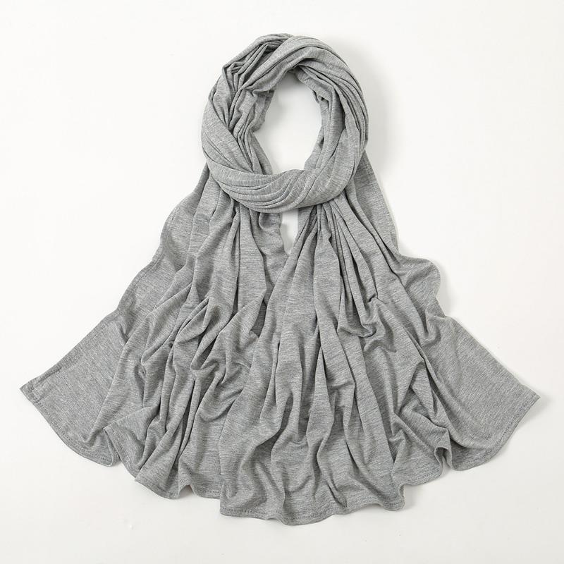 New solid color mercerized cotton sweat cloth headscarf hot-selling monochrome soft scarf YW